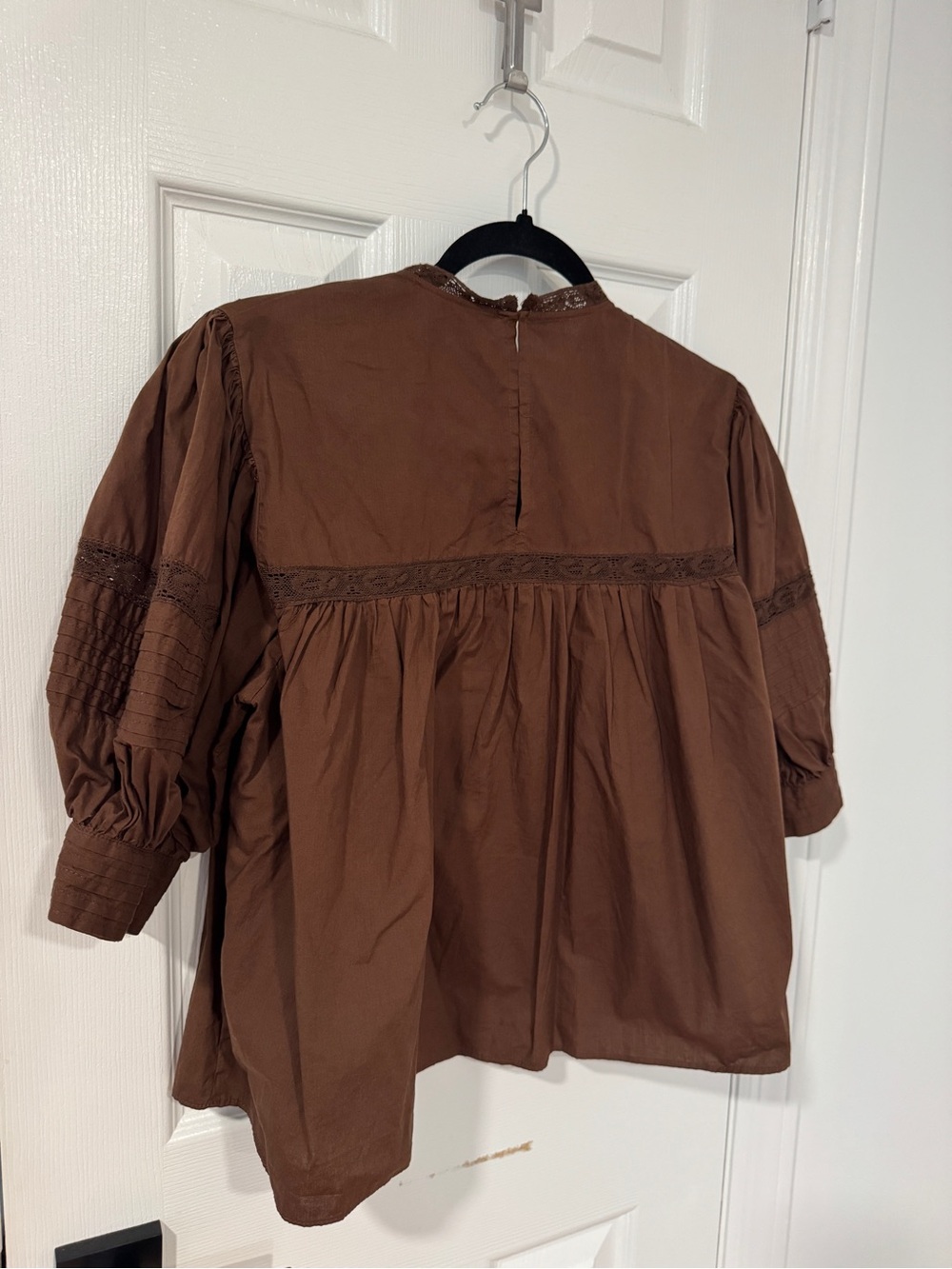 Zara ZW collection Lace Blouse - Brown - L - Picture 5 of 9
